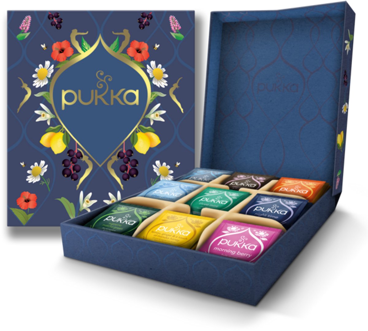 Pukka tea hero indsamlingsæske gavesæt - 45 teposer - økologisk urtete - 9 x 5 poser - gavesæt - teæske - te gaveæske