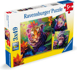 Ravensburger puslespil jungle babyer - tre puslespil - 49 brikker - børnepuslespil