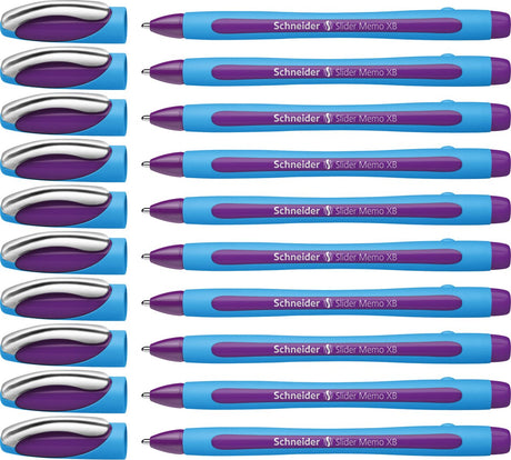 Schneider skriveredskaber schneider kuglepen - slider memo - xb - 1,4 mm - violet - 10 stykker - s-150208-10