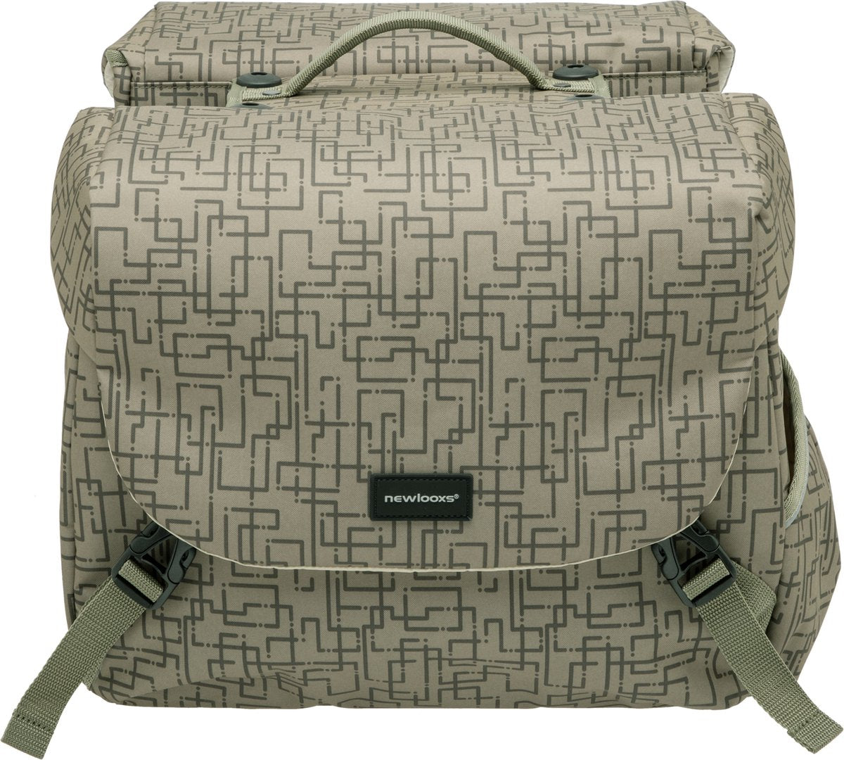 Mondi Joy Double Bicycle Bag - Vand -Repellent Polyester - Racktime - Ivy Gray