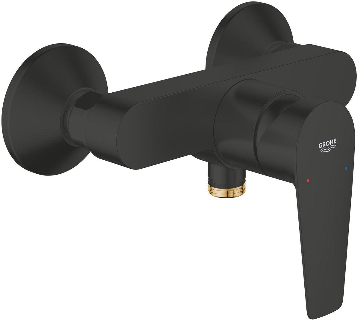 Grohe start edge brusearmatur – vægmontering – smoothcontrol – inklusive s-koblinger – mat sort