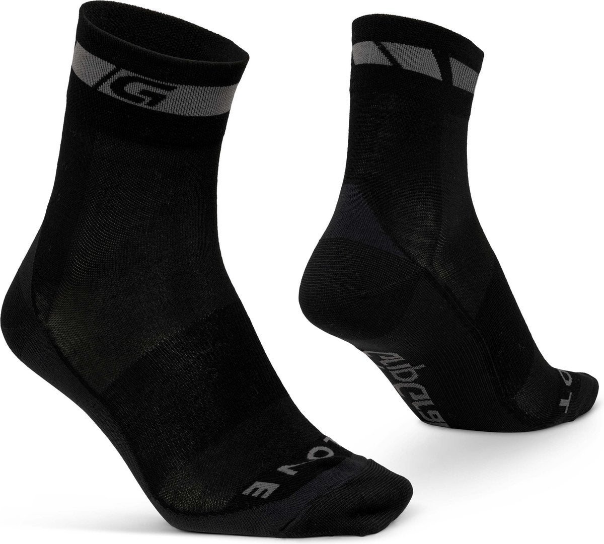 Gripgrab - merino almindelige cykelstrømper 1 par cykelstrømper - sort - unisex - størrelse s (38-41)