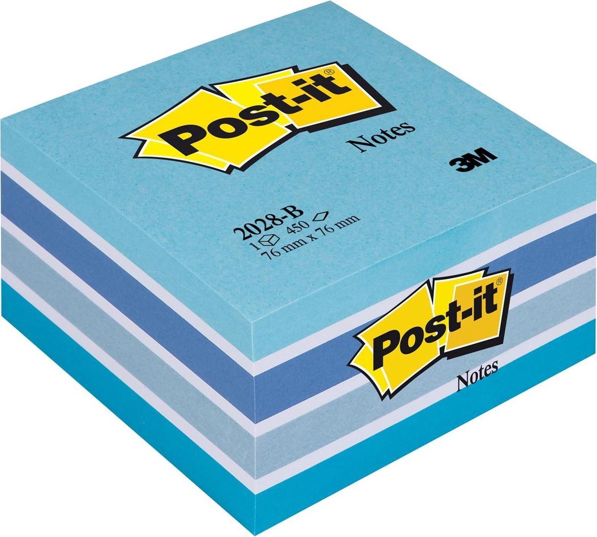 Post-it sedler 76x76 blå 450v