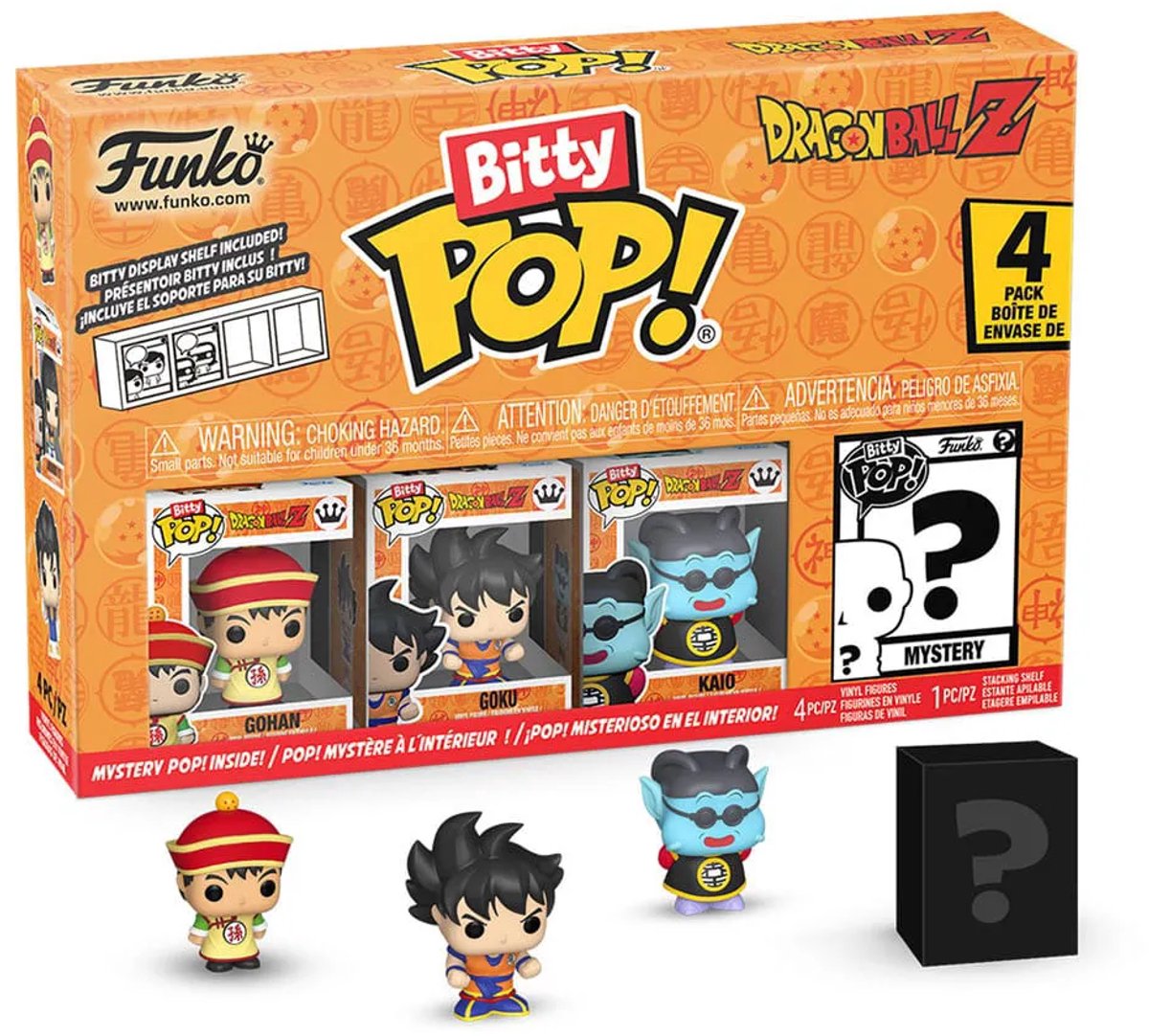 Funko bidy pop! pop! dragon ball z - gohan, goku, kaio