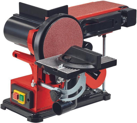 Einhell elektrisk bånd- og skivesliber tc-us 380 - 380 W - slibebåndshastighed 292 m min - skivesliberhastighed 1.450 t min - inkl. 1x slibebånd k80 og 1x slibeskive k80