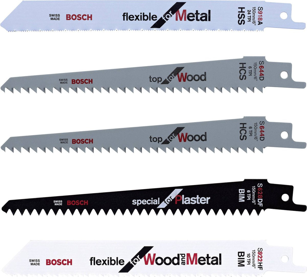 Bosch knivsæt systemtilbehør 5 styk - f016800307