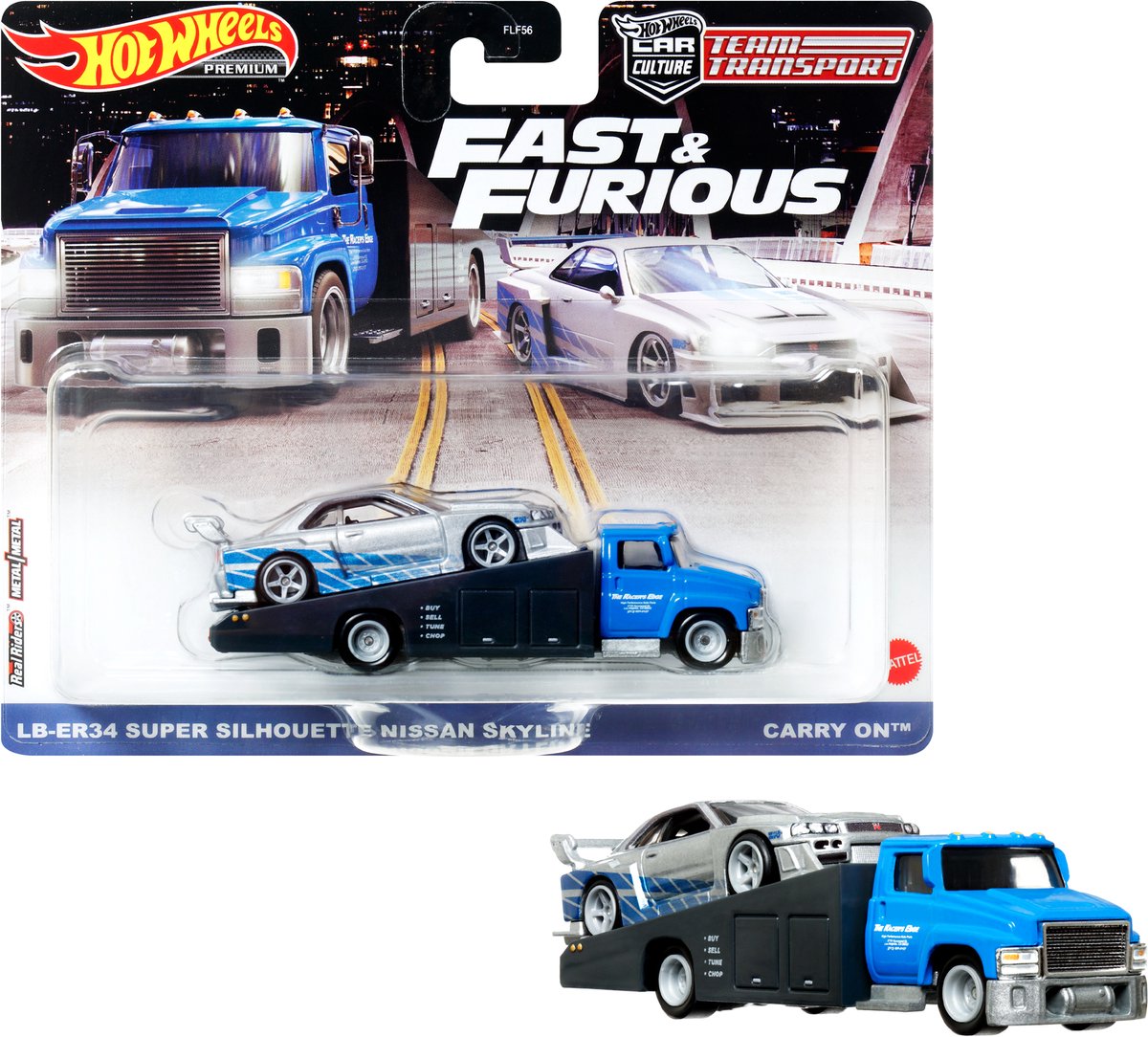 Hot wheels premium teamtransportsæt med 2 - overraskelsesgenstande - legetøjskøretøj