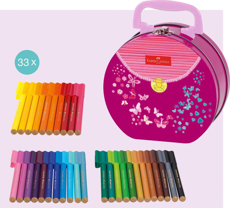 Faber-castell tusch - stik - gavesæt - 33 dele - fc-155537
