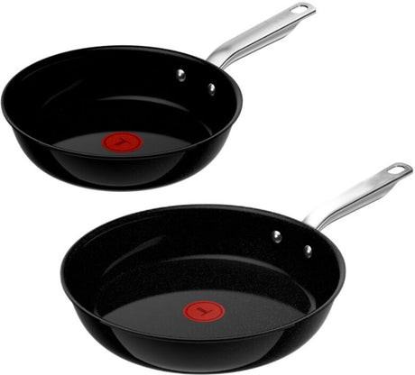 Tefal experience keram - pandesæt - 24 28 cm - fusionskerne - keramik - induktion - ergonomisk - pfas free