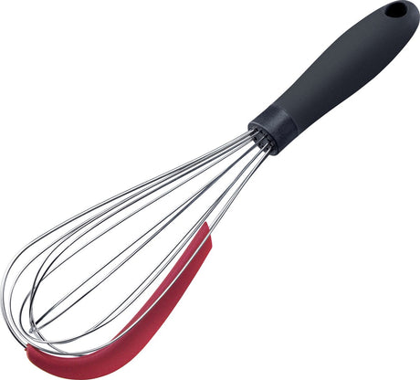 Westmark piskeris med skraber - praktisk piskeris til at blande dej og saucer og andre fødevarer, ergonomisk håndtag - rustfrit stål, silikone