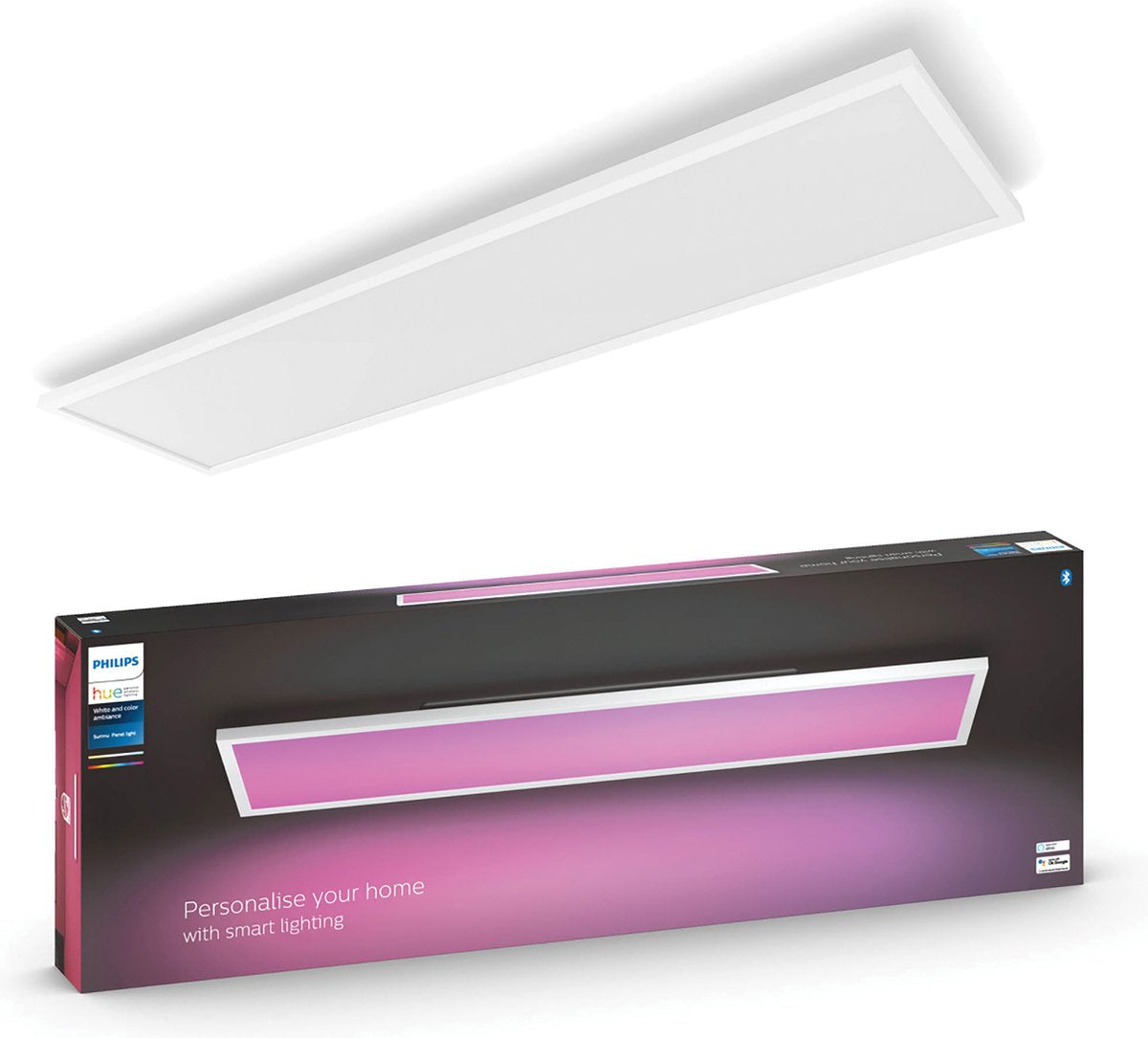 Philips hue surimu paneellamp – wit en gekleurd licht – wit – rechthoekig