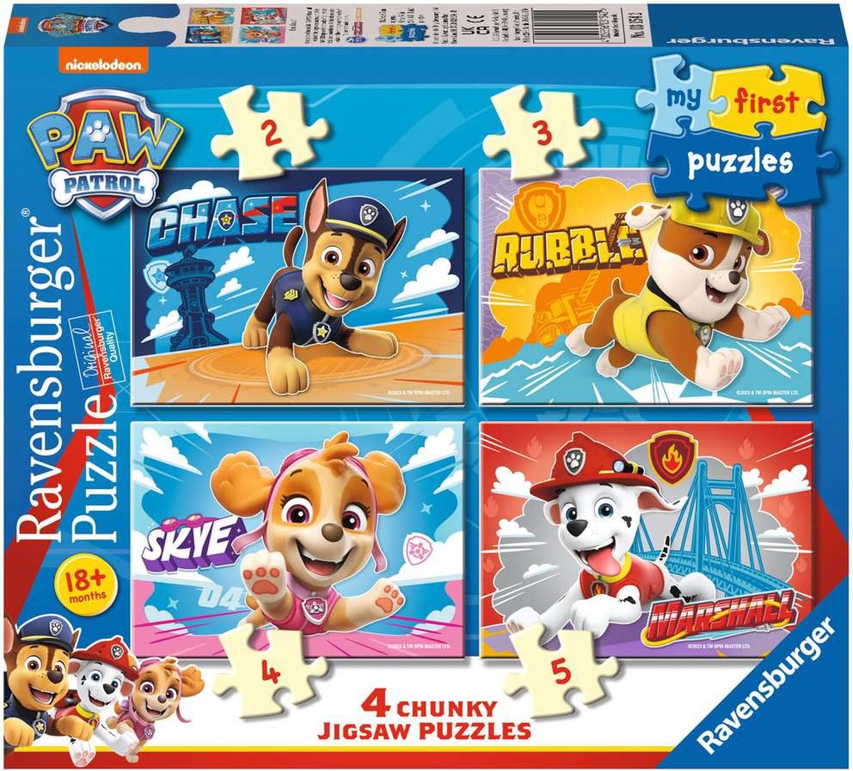 Ravensburger puslespil potepatrulje - puslespil - 2, 4, 6, 8 brikker