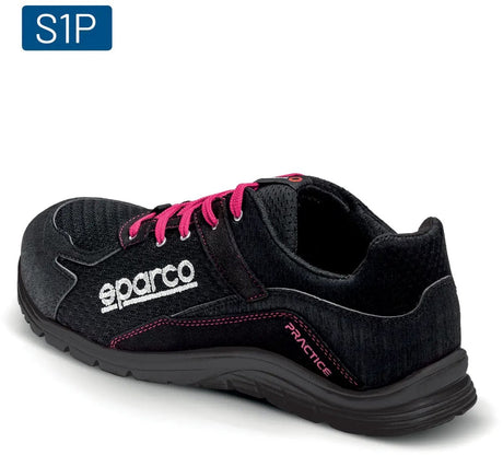 Sparco sikkerhedssko praktiserer sort pink