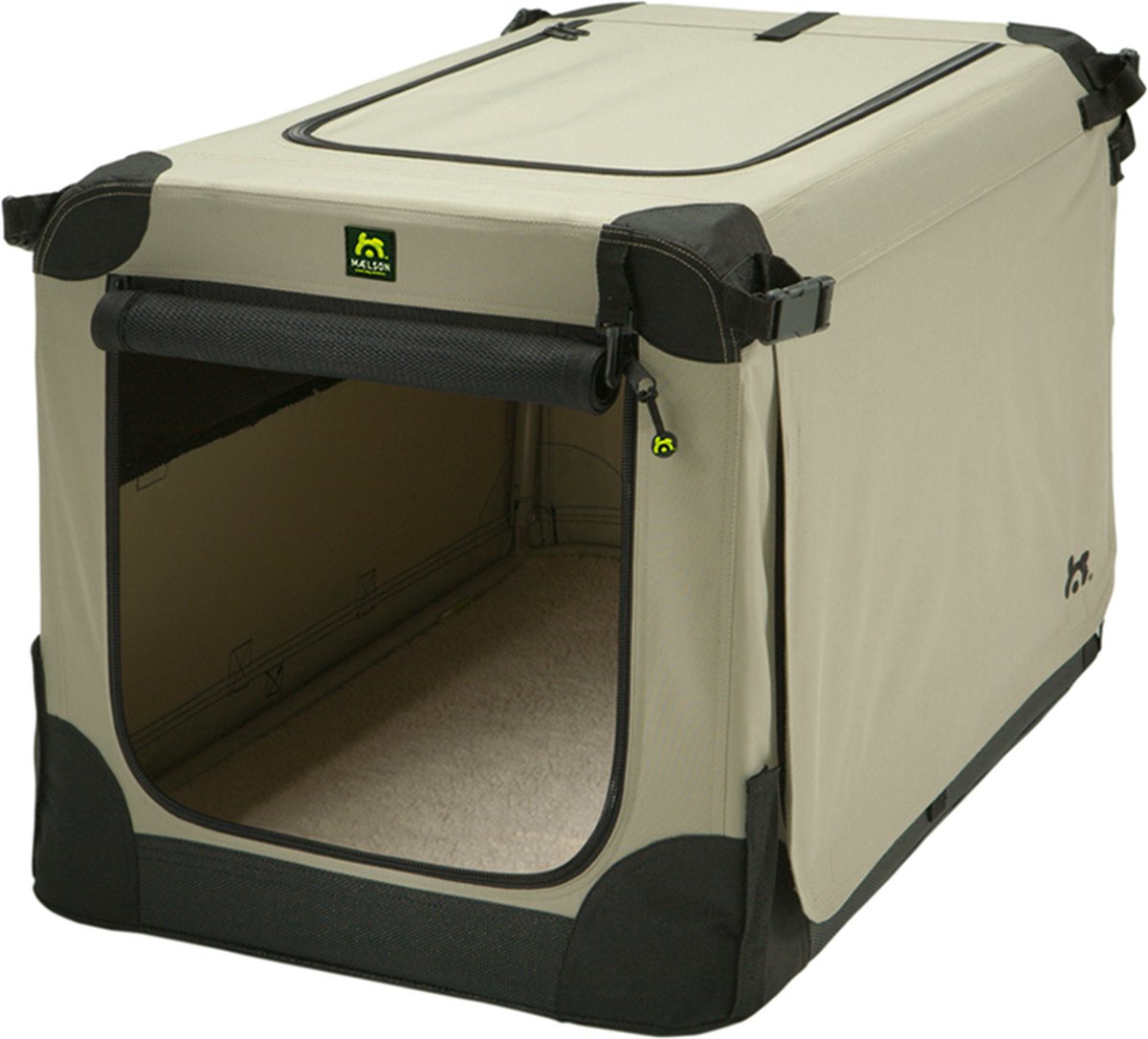Maelson rejsekasse blød kennel 82cm beige m
