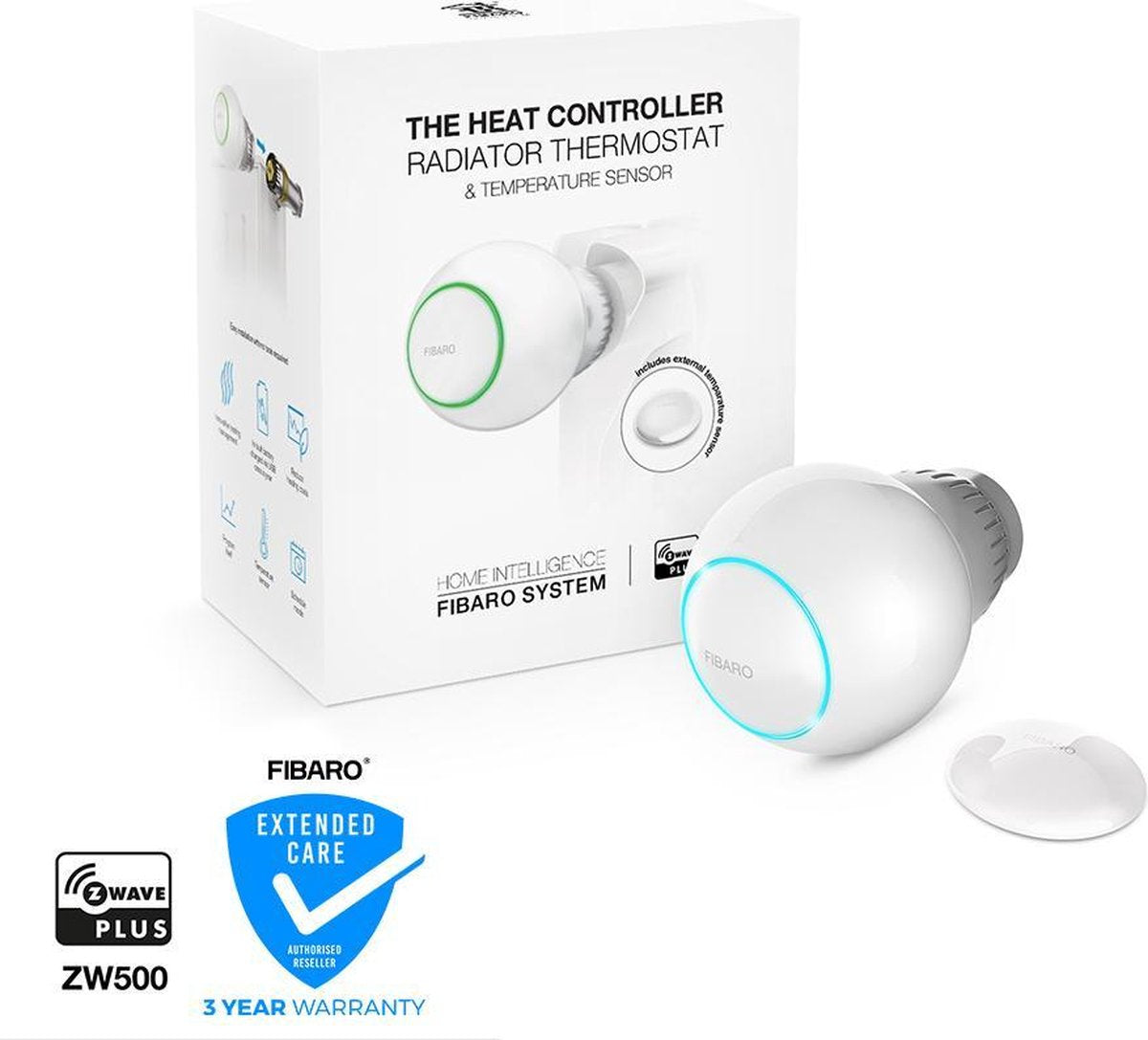 Fibaro varmeregulatoren - z-wave - startpakke inkl. ekstra temperaturføler - termostathane