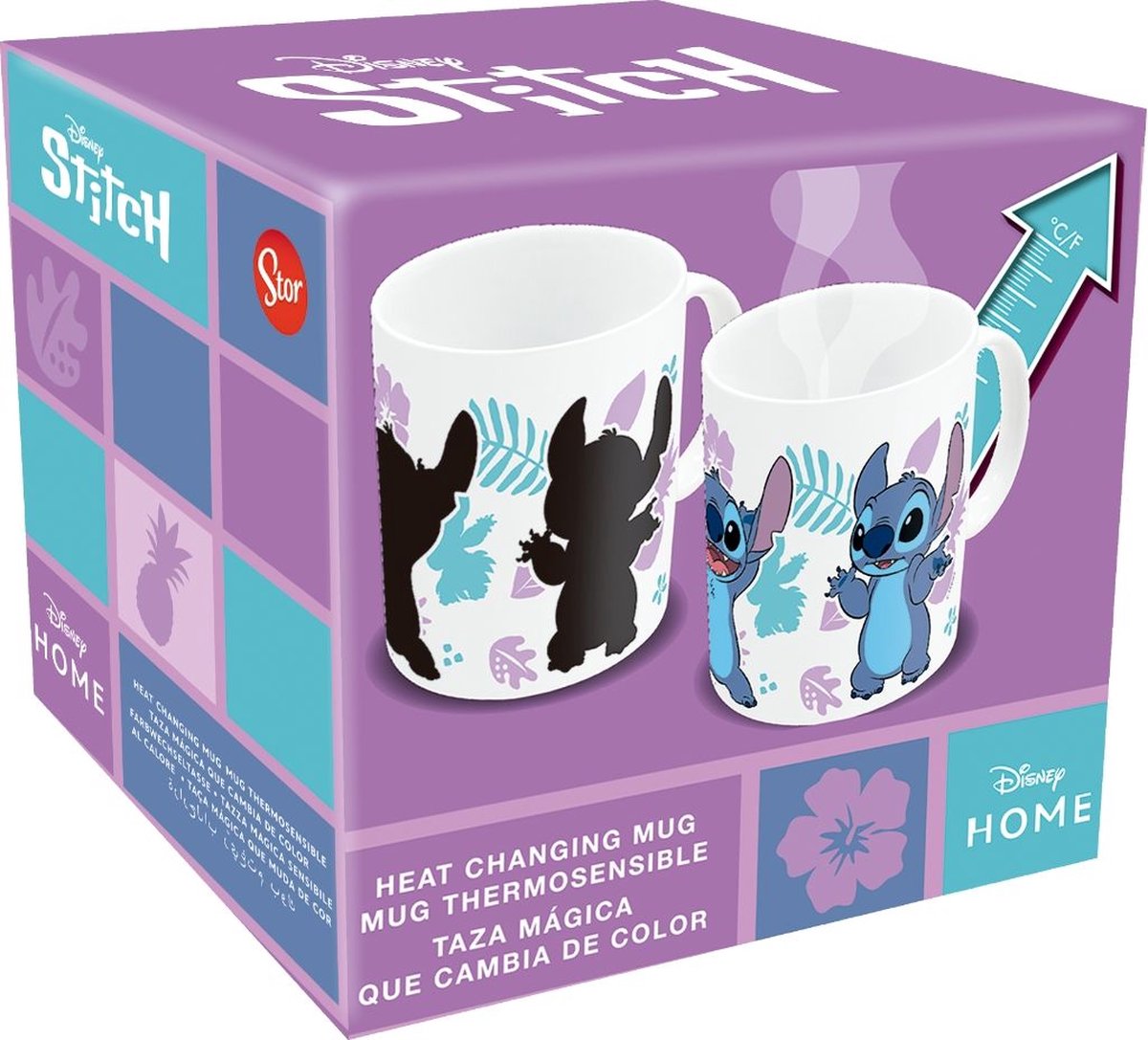 Stor lilo stitch varmeskift krus kop sting 325 ml kopper krus kopper