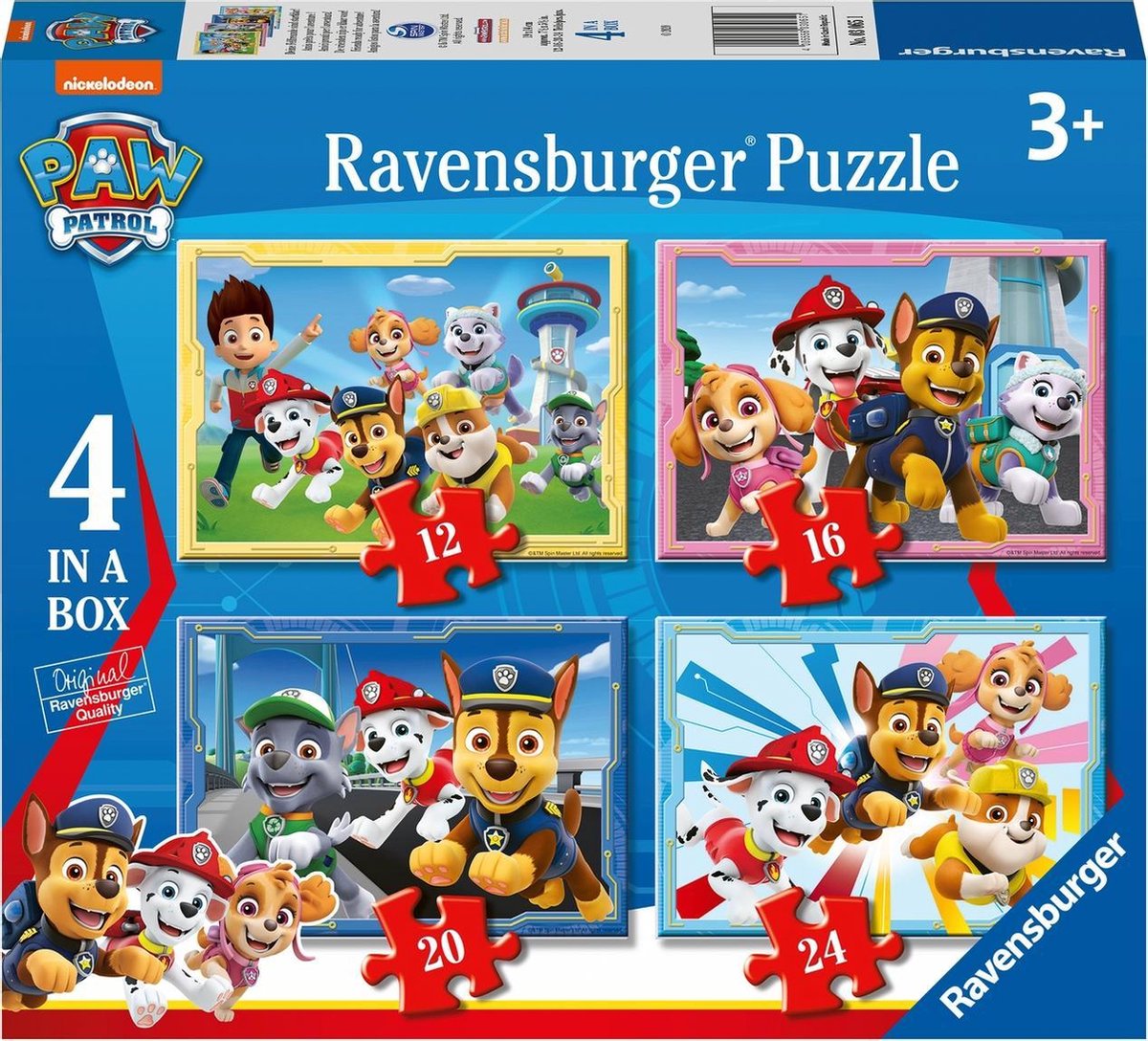 Ravensburger puslespil potepatrulje - 12+16+20+24 brikker
