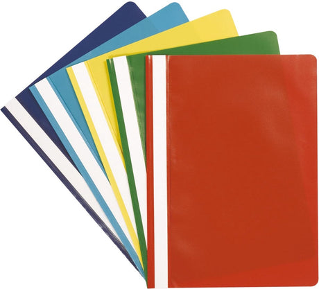 Q-connect quick-fix mappe, a4, assorterede farver, a4, pakke med 5 stk. 50 stk.