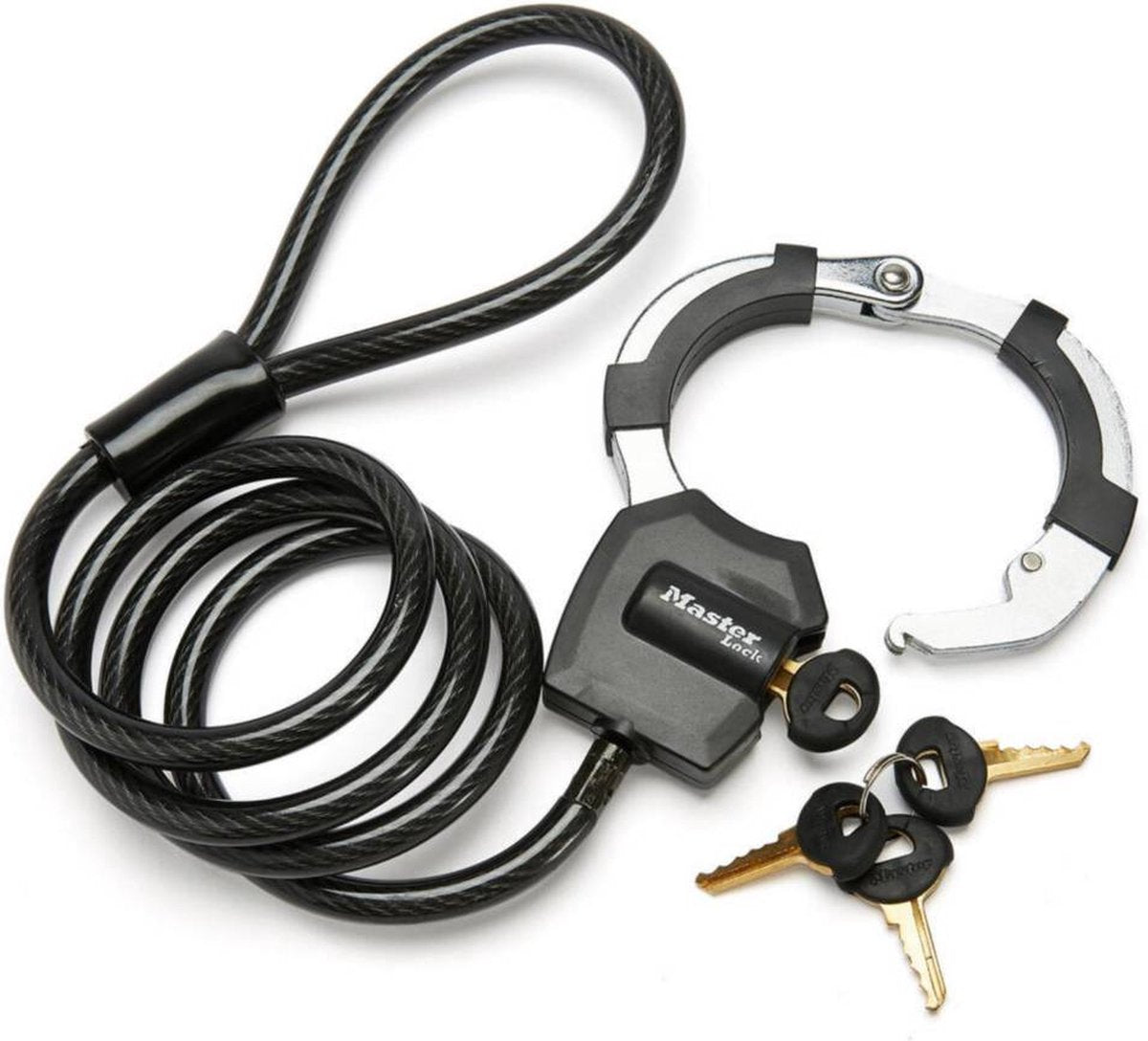 Masterlock håndjernlås til fatbike eller e-scooter - 8275eurdpro-blk - sort