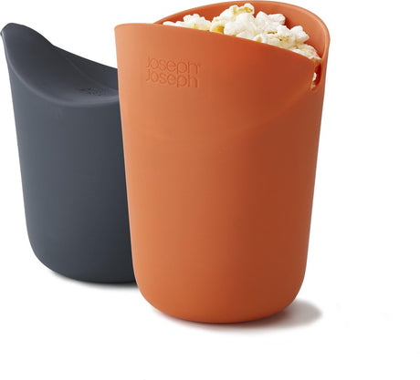 Joseph Joseph M-Cuisine Popcorn Makers – 2-delt sæt silikone mikrobølgekopper