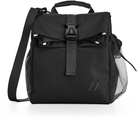 Muitomas køletaske 15 liter - termisk isolering - ét centralt rum - sidelomme til flaske - justerbar skulderrem - sort