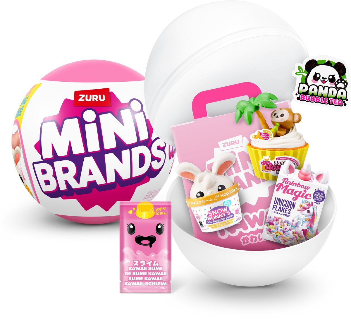 Minimærker kawaii kapsel fra zuru, overraskende kawaii minis at samle på, uigennemsigtig emballage, japanske samleobjekter
