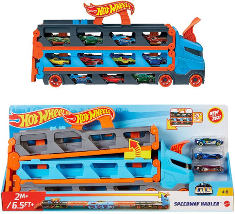 Hot wheels speedway sættevogn legesæt - legetøjskøretøj