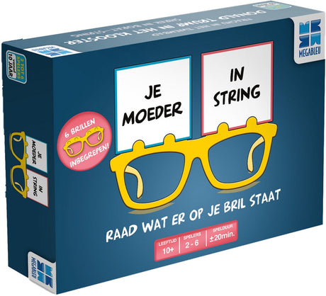 Megableu din mor i en rem - sjovt festspil - brætspil for teenagere og voksne - 2-6 spillere - med skøre briller