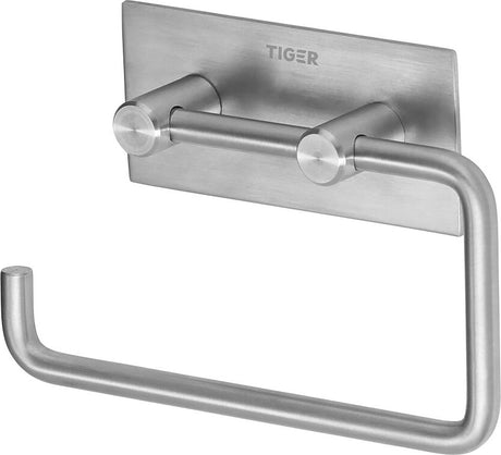 Tiger square - toiletrulleholder uden klap - uden boring - 3m tape - børstet rustfrit stål