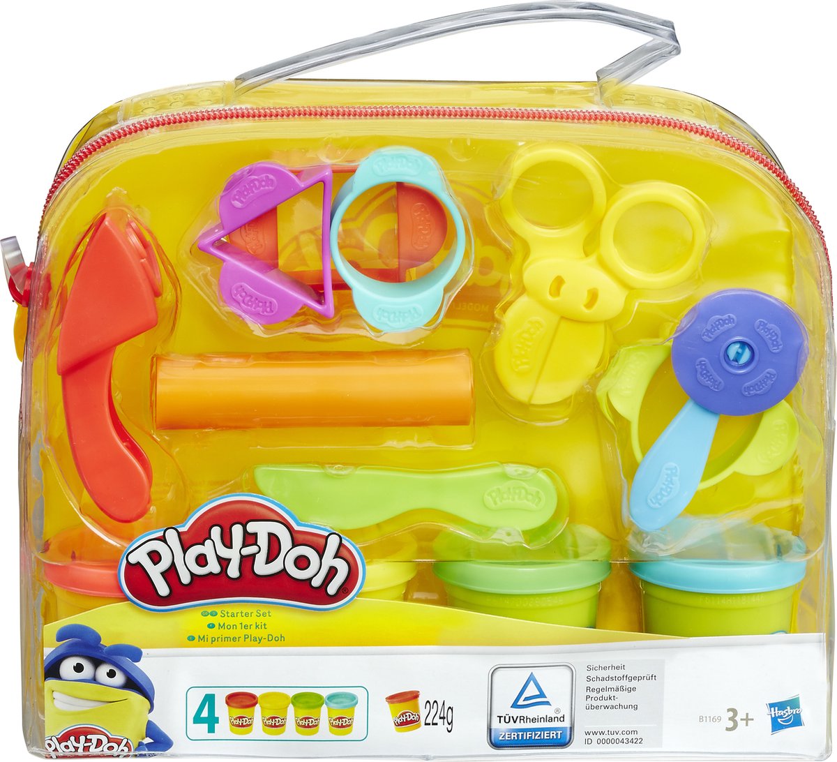 Play-doh startsæt legesæt - modellervoks - inklusiv 4 potter - håndværk til børn