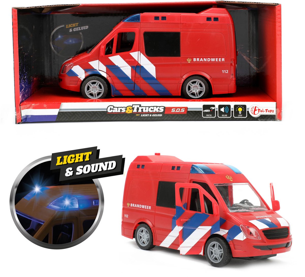 Toi-toys brandbil med lys og lyd