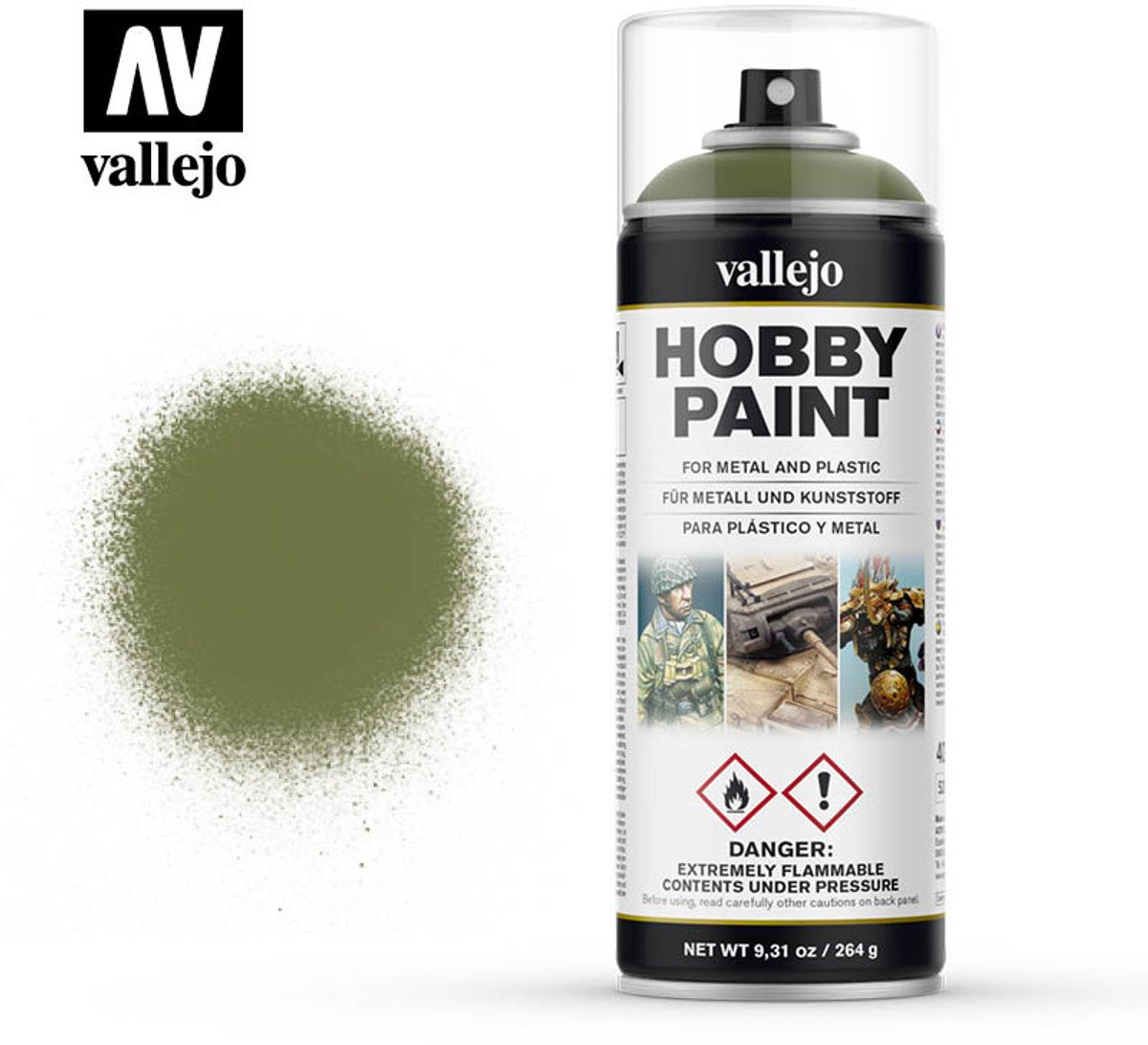 Vallejo val28027 - goblin green primer - spay maling 400 ml
