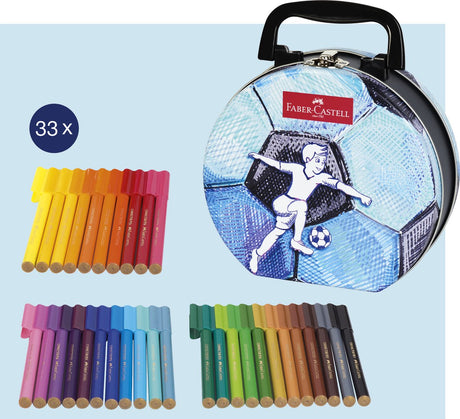 Faber-castell tuschpenne - stik - fodbold - 33 dele - fc-155538