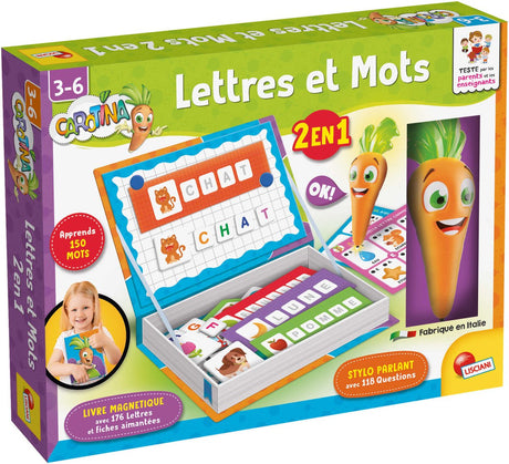 Lisciani - carotina - joeux magnetique avec stylo parlant 2en 1 brev et mots - fr