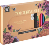 Craft id farvesæt blomster med 10 farveblyanter
