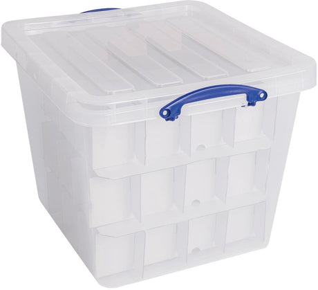 Really useful box opbergdoos | 60 l | met inzetbakje | transparant