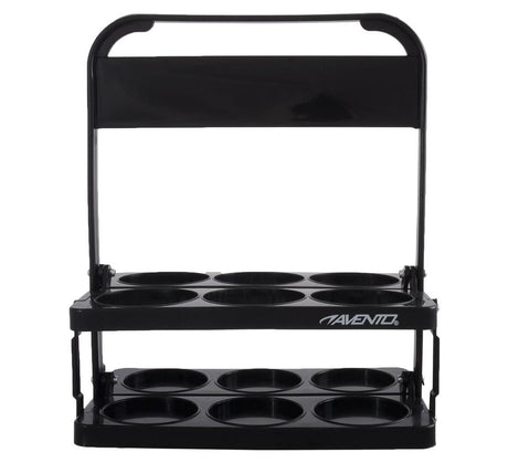 Avento inklapbaar draagrek - voor 6 bidons - zwart - 28 x 33.5 x 17.5 cm