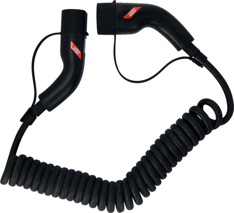 Carpoint spiraal laadkabel elektrische auto type2>2 32a 1ph 6 meter