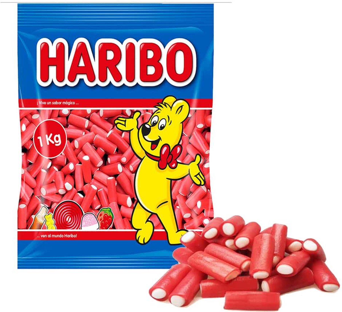 Haribo balla balla rød - slik - 1 kg pose