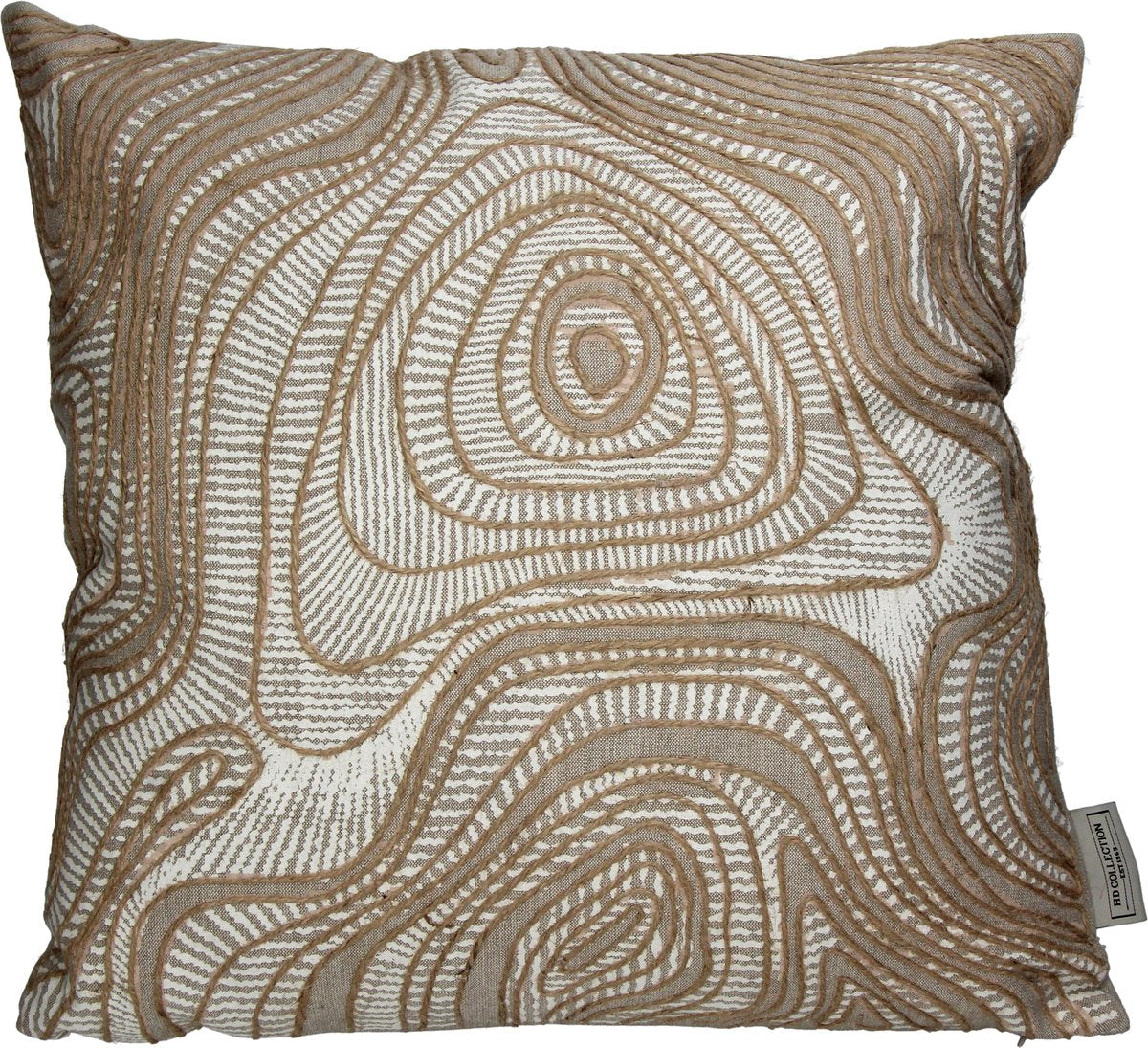 Hd collection cushion irregular cotton ivory 45x45cm