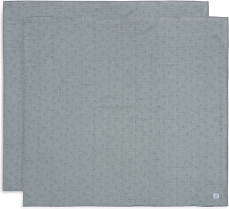 Jollein x nijntje - hydrofiele doek large 115x115cm - inbakerdoek - zacht katoen - 2 stuks - miffy silhouettes sea green