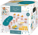 Écoiffier ecoiffier vert azur picnic legesæt med pap picnickurv - 32 stk.