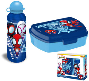 Spider-man spiderman blå web sandwich æske + aluminium flaske sæt