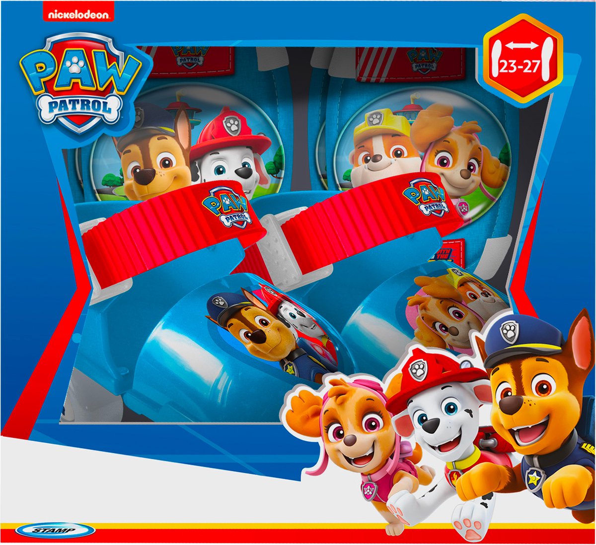 Paw Patrol Roller Skates Justerbar blå størrelse 23-27