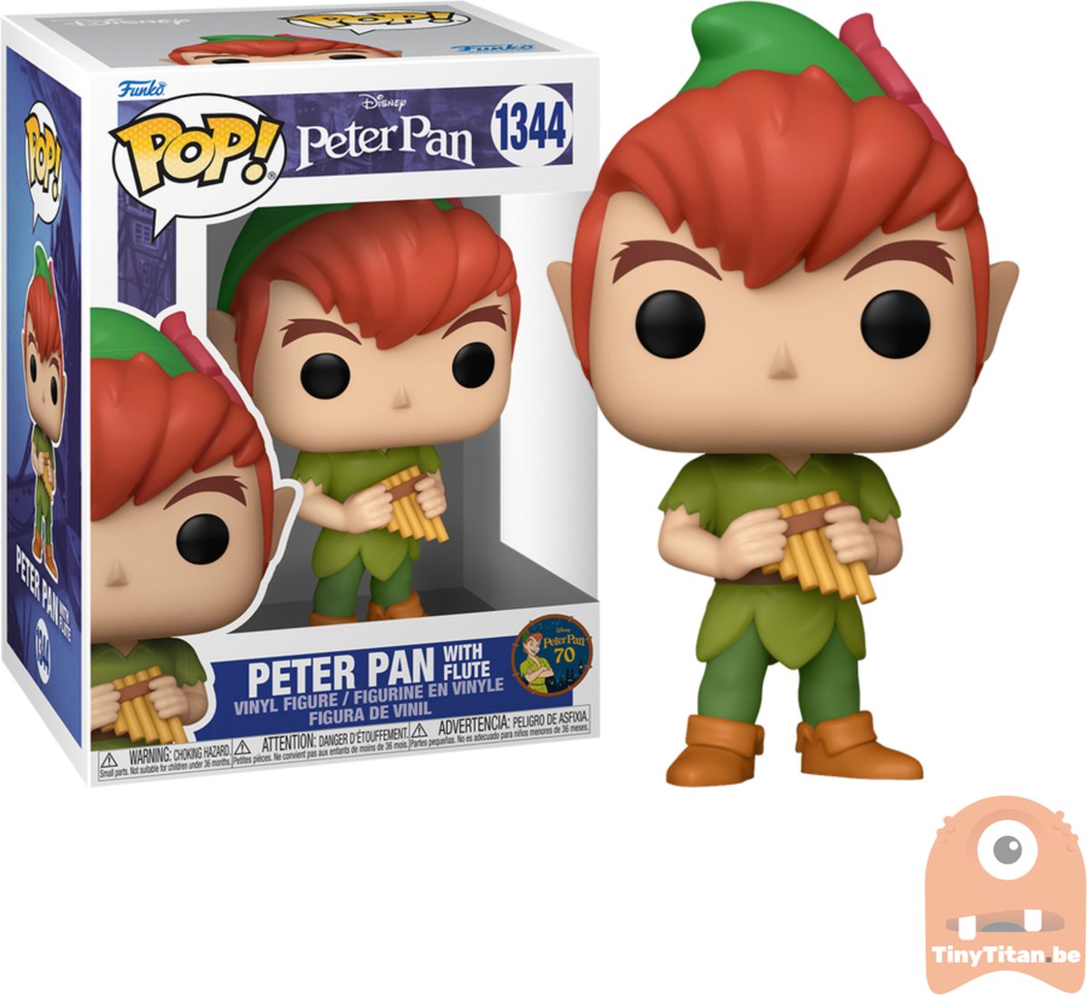 Funko pop disney: peter pan (med fløjte) - pop #1344