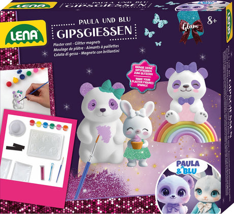Lena gipsstøbning glitterfigurer håndværkssæt til kreative børn.