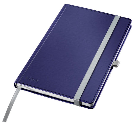 Leitz stil notesbog a5 styret - med hardcover - 100 gram papir - titanium blå