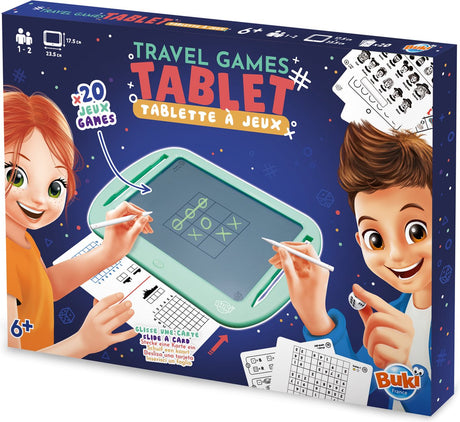 Buki Frankrig Buki - skriveplade med 20 brætspil - rejsespil