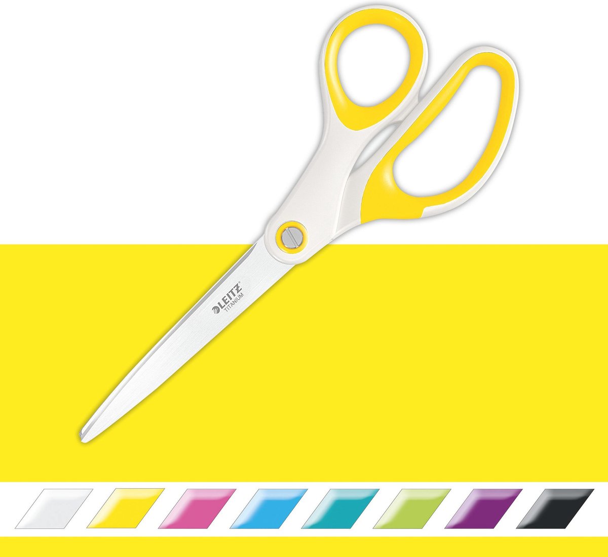 Leitz wow titanium rustfri stål saks - gul