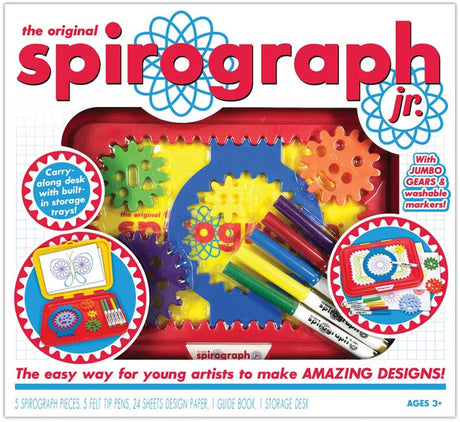 Spirograph junior kreativt tegnesæt - til børn fra 3 år - stimulerer kreativiteten